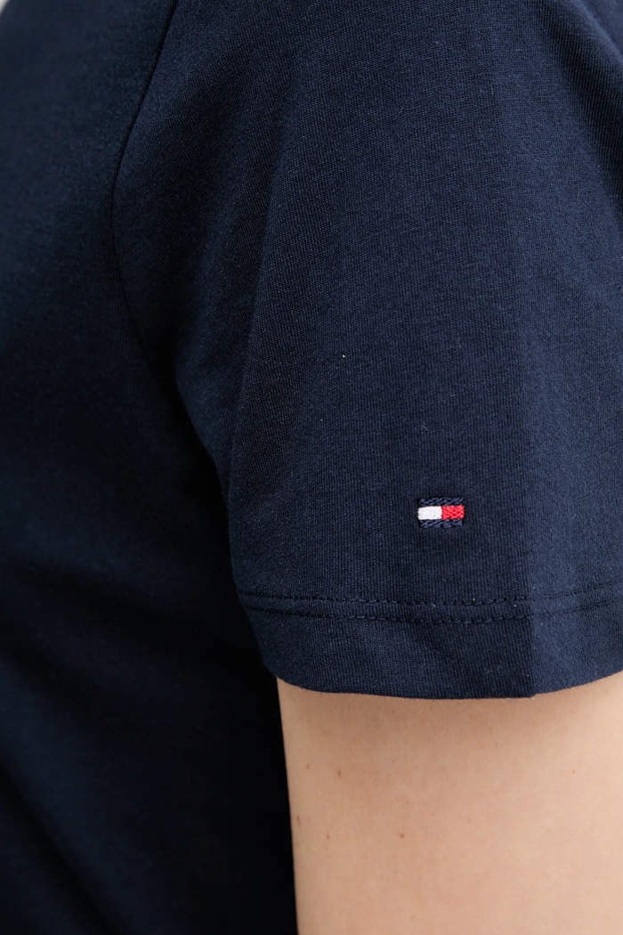 Памучна тениска Tommy Hilfiger тъмносин WW0WW47210
