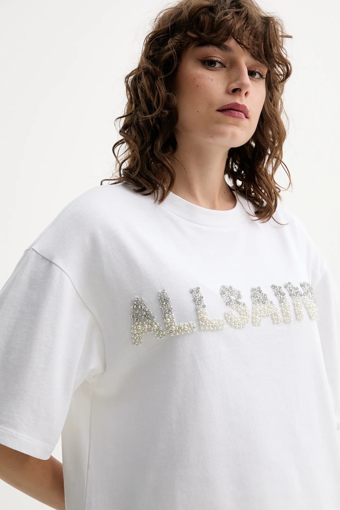Bavlněné tričko AllSaints AMELIE bílá W123JC