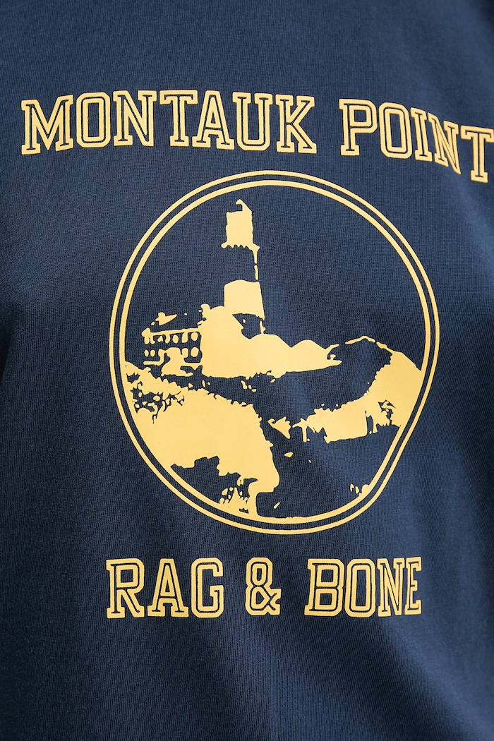 Bavlněné tričko Rag & Bone WCC25PT023MI24 námořnická modř