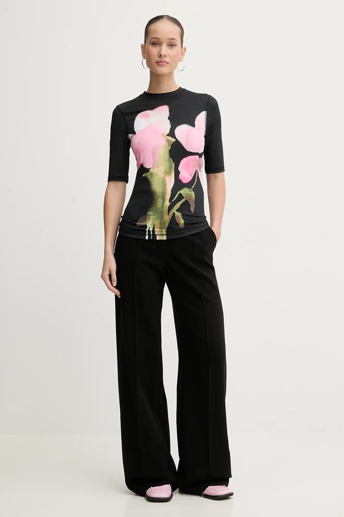 Stine Goya t-shirt SG.AW25.T071.2244 czarny AW25