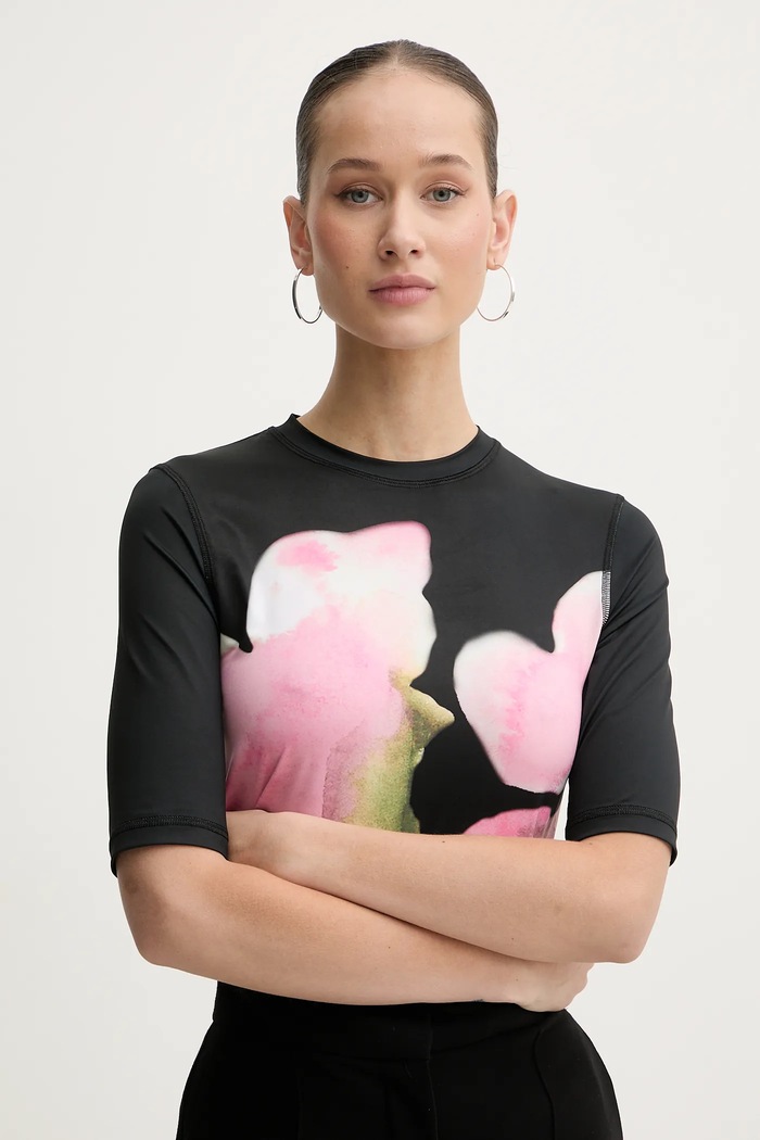 Stine Goya t-shirt czarny SG.AW25.T071.2244
