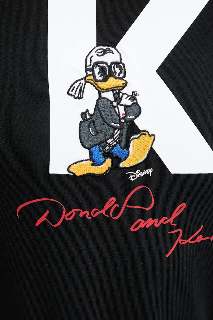 Памучна тениска Karl Lagerfeld KL X DISNEY A3W17089 черен
