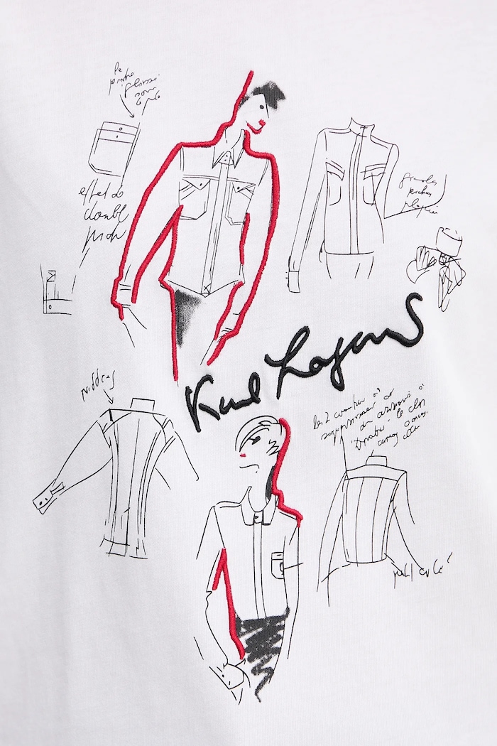 Памучна тениска Karl Lagerfeld A3W17099 бял