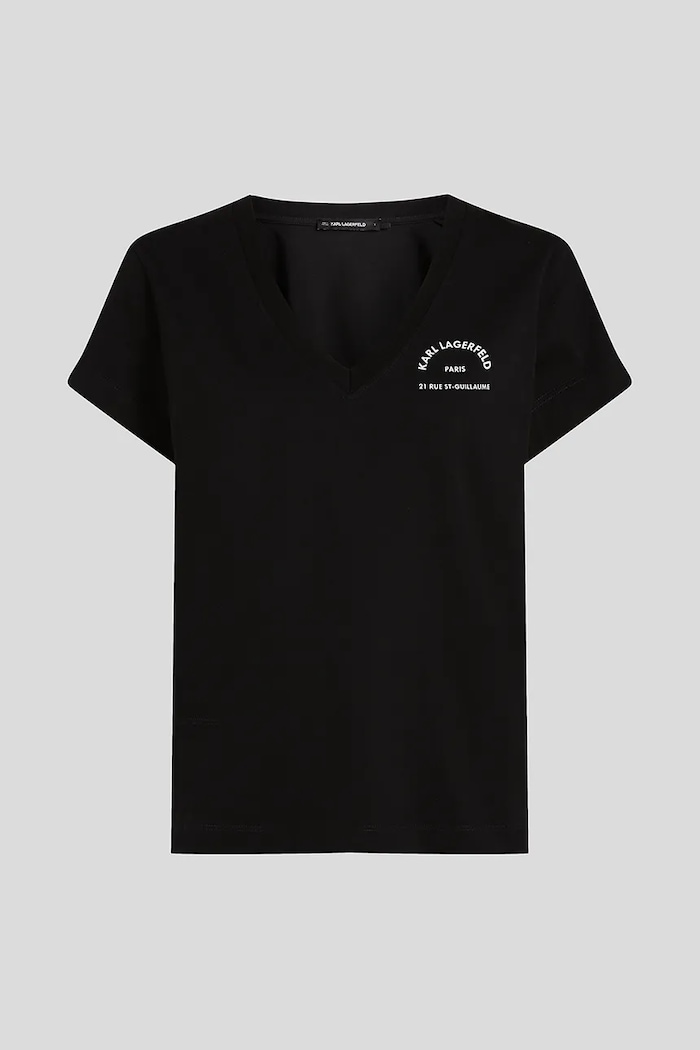 Karl Lagerfeld t-shirt bawełniany A3W17104 czarny