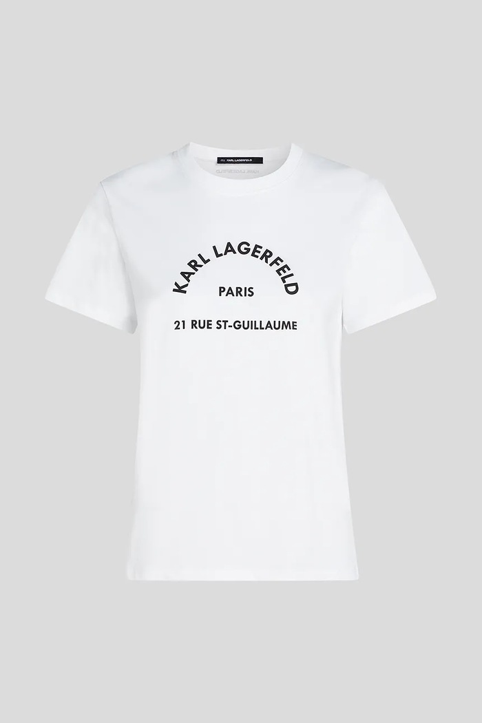 Karl Lagerfeld pamut póló A3W17105 fehér