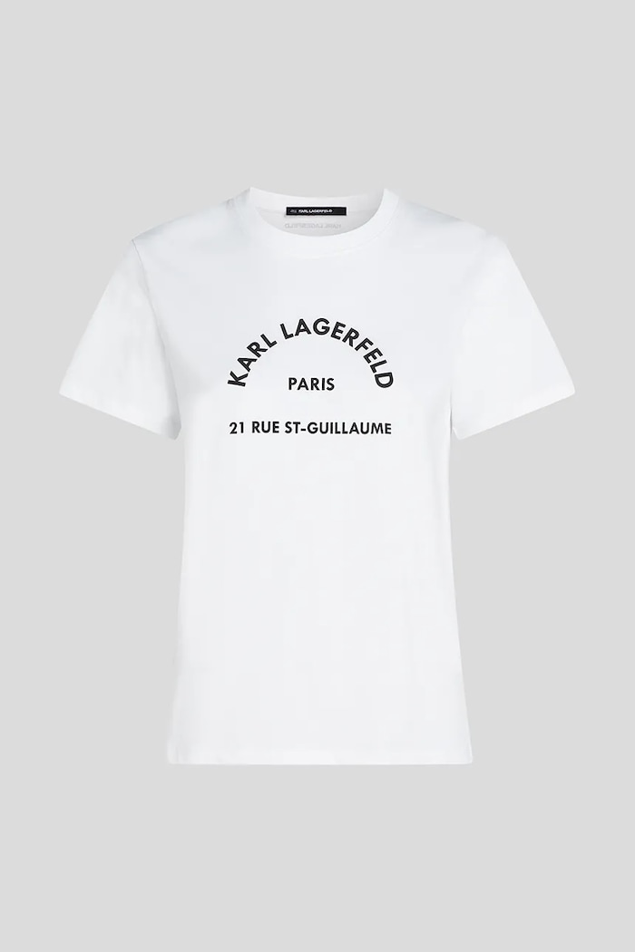 Karl Lagerfeld pamut póló A3W17105 fehér