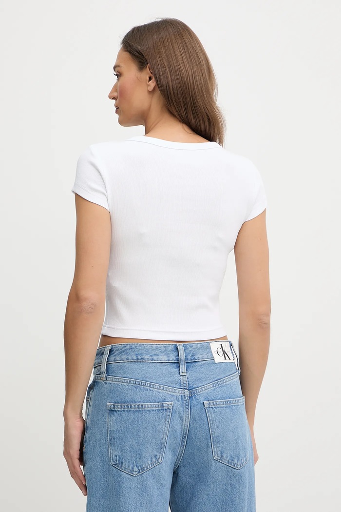 Calvin Klein Jeans tričko dámske LV047C200G biela SS26