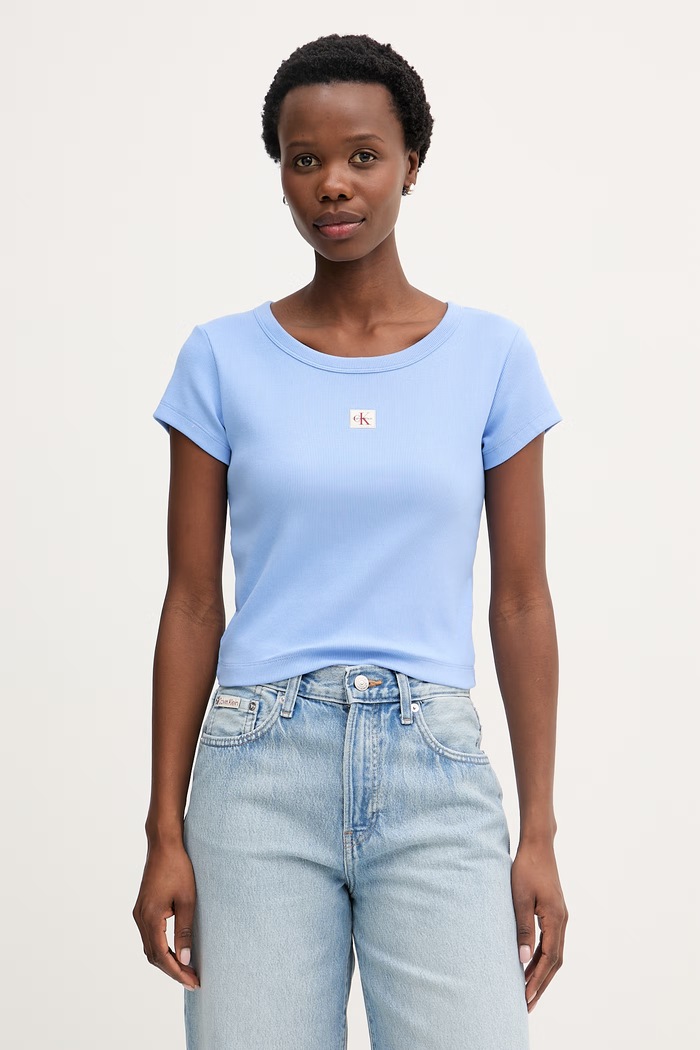 Calvin Klein Jeans tricou pentru femei albastru LV047C200G
