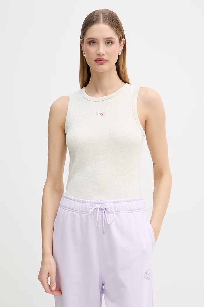 Calvin Klein Jeans top dámsky sivá LV047C201G