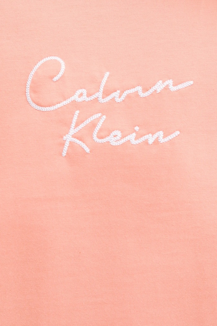 Calvin Klein Jeans t-shirt bawełniany LV047C202G pomarańczowy