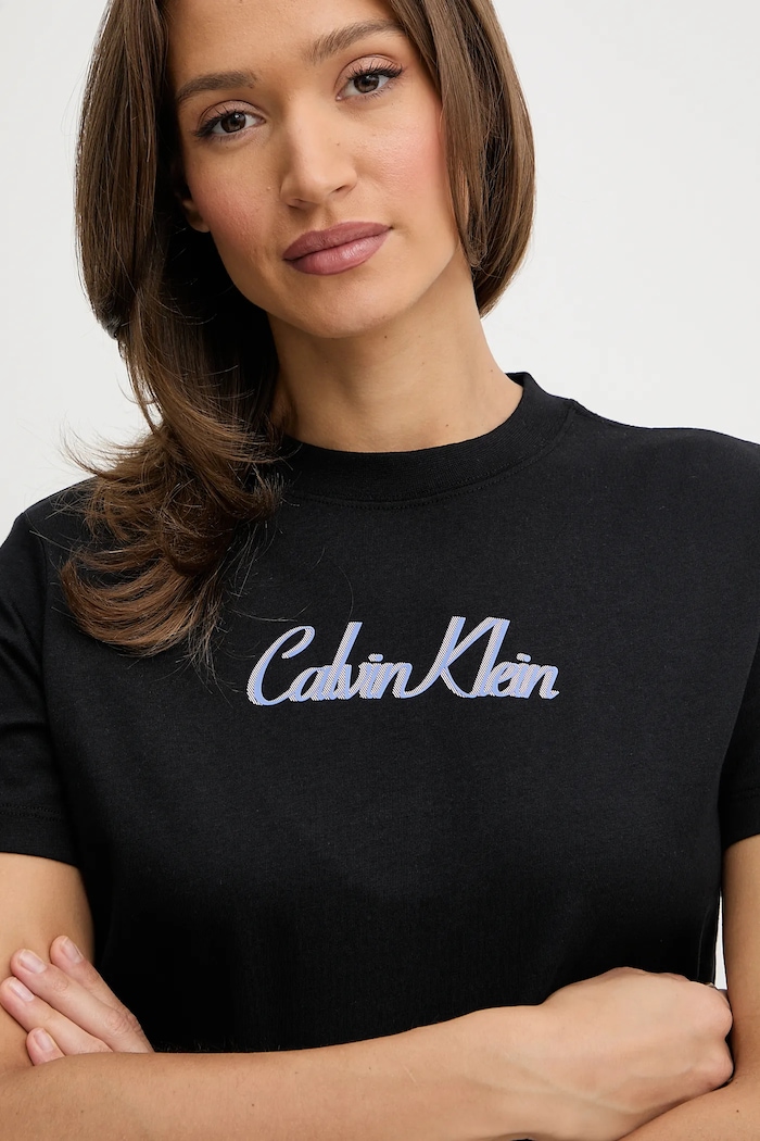 Oblečenie Bavlnené tričko Calvin Klein Jeans LV047C854G čierna