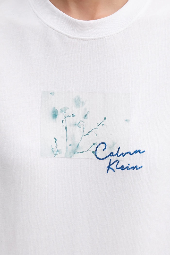 Bavlnené tričko Calvin Klein Jeans LV047C855G biela