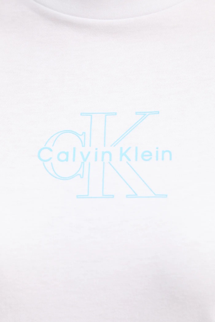 Calvin Klein Jeans tricou din bumbac alb LV047C863G