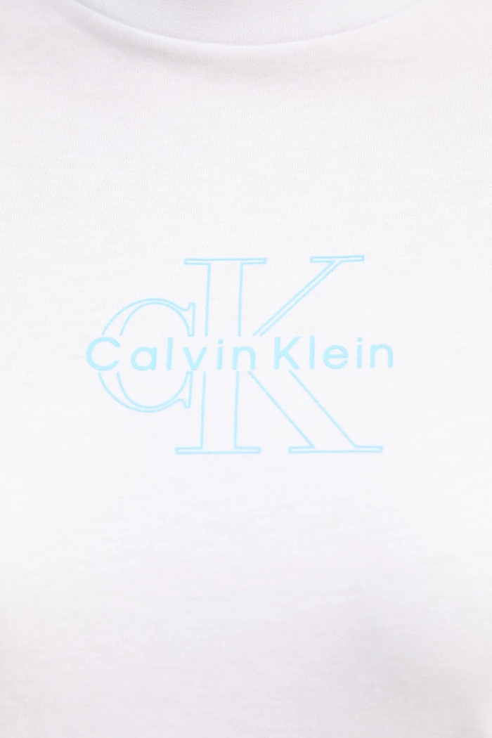Calvin Klein Jeans tricou din bumbac alb LV047C863G