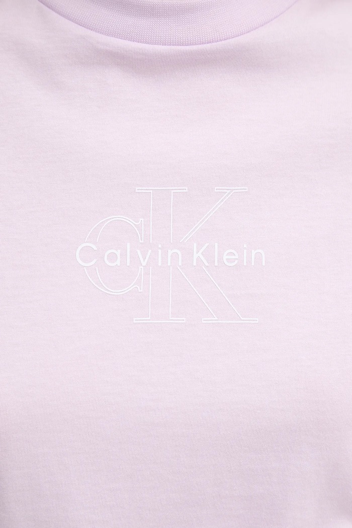 Bavlněné tričko Calvin Klein Jeans fialová LV047C863G