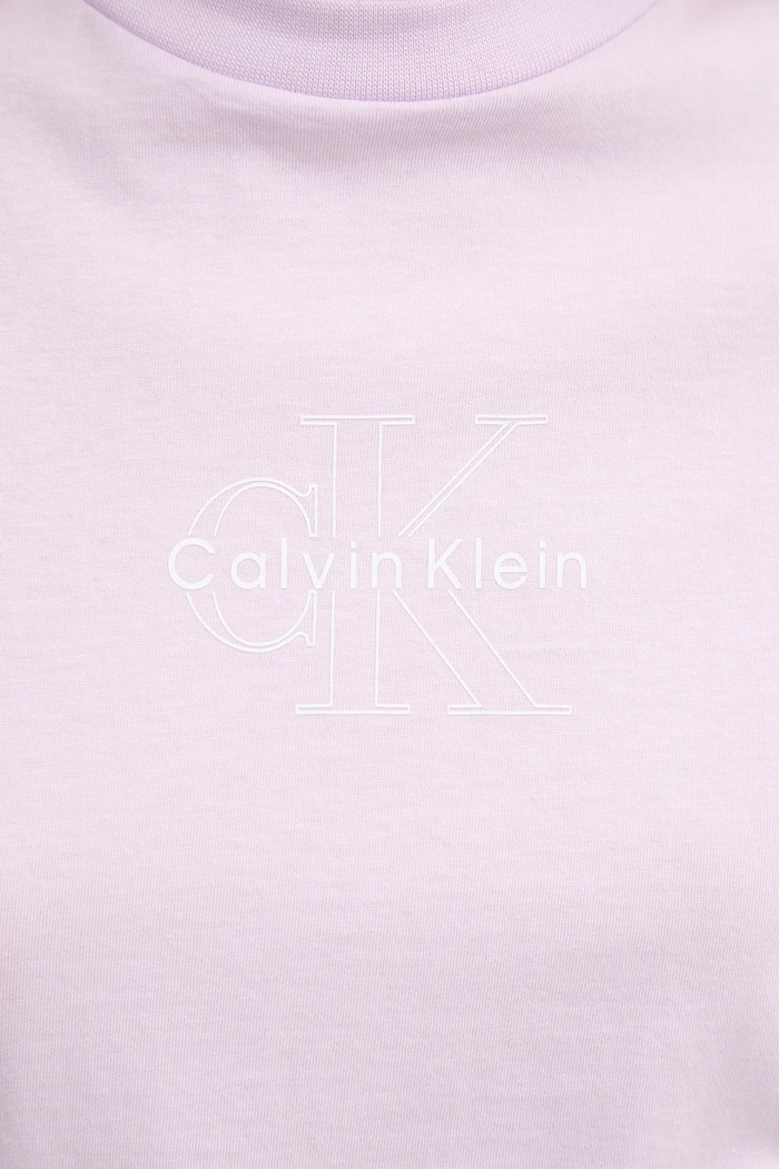 Bavlněné tričko Calvin Klein Jeans fialová LV047C863G