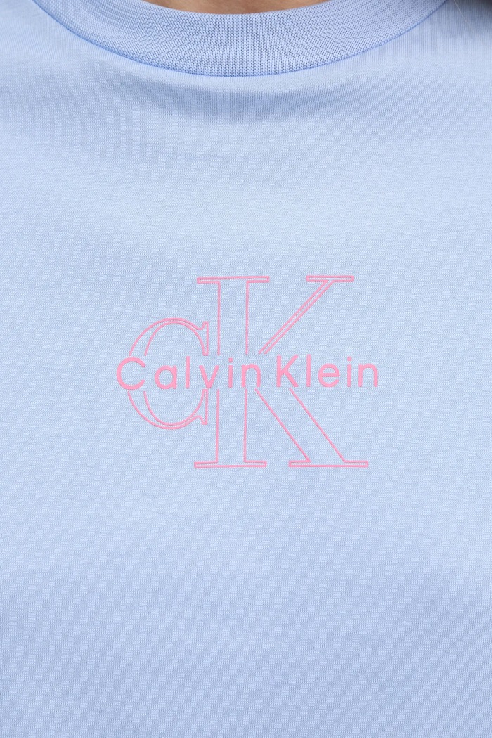 Bavlněné tričko Calvin Klein Jeans modrá LV047C863G
