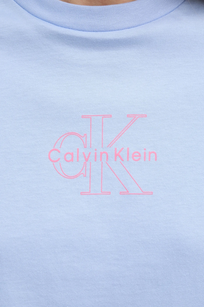 Bavlněné tričko Calvin Klein Jeans modrá LV047C863G