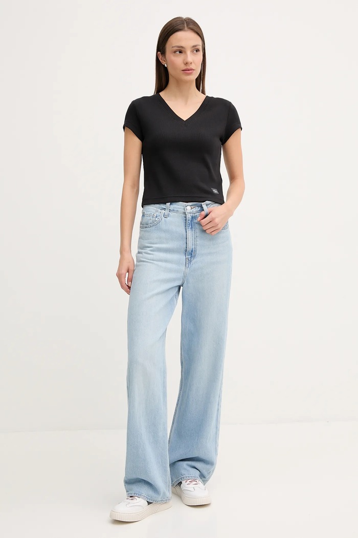 Tričko Calvin Klein Jeans LV047C910G čierna AW25