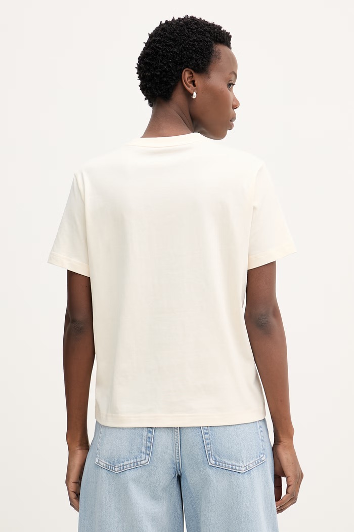 Oblečenie Calvin Klein Jeans tričko dámske bavlnené LV047C912G béžová