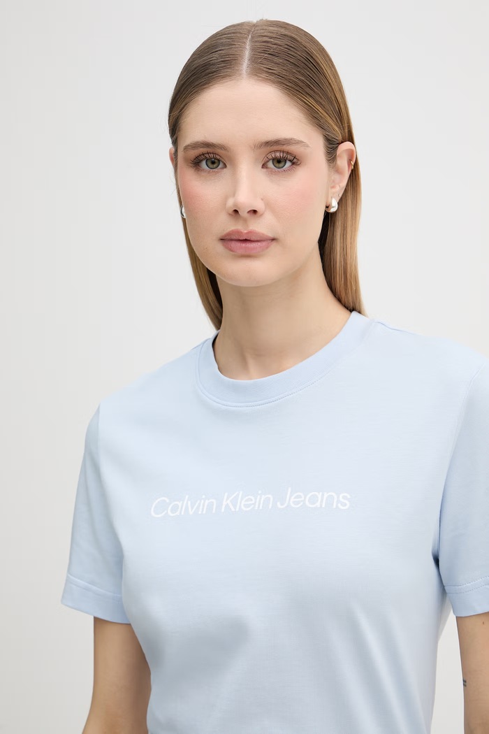 Calvin Klein Jeans tričko dámske bavlnené modrá LV047C912G