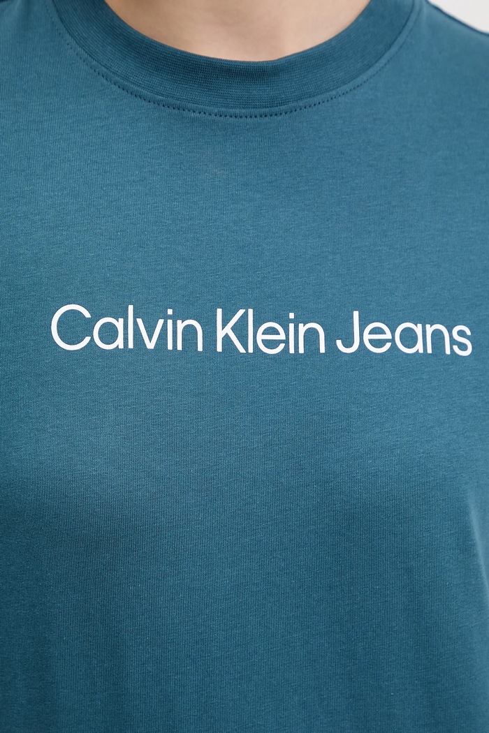 Calvin Klein Jeans tričko dámske bavlnené LV047C912G tyrkysová