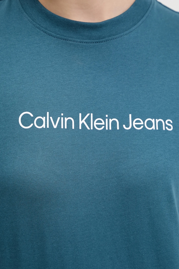 Calvin Klein Jeans tričko dámske bavlnené LV047C912G tyrkysová