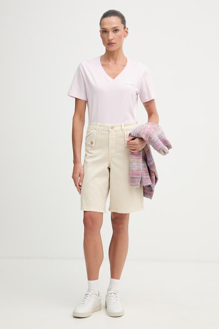Calvin Klein Jeans tričko dámske bavlnené 2-pak LV047C906G ružová SS26