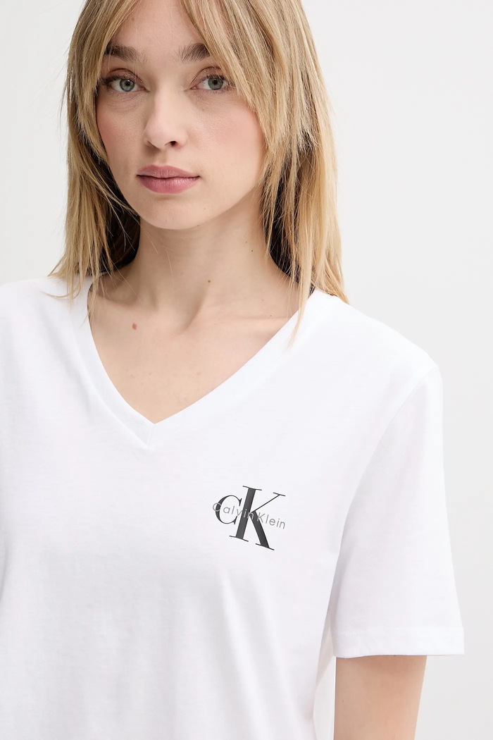 Calvin Klein Jeans tričko dámske bavlnené 2-pak LV047C906G čierna