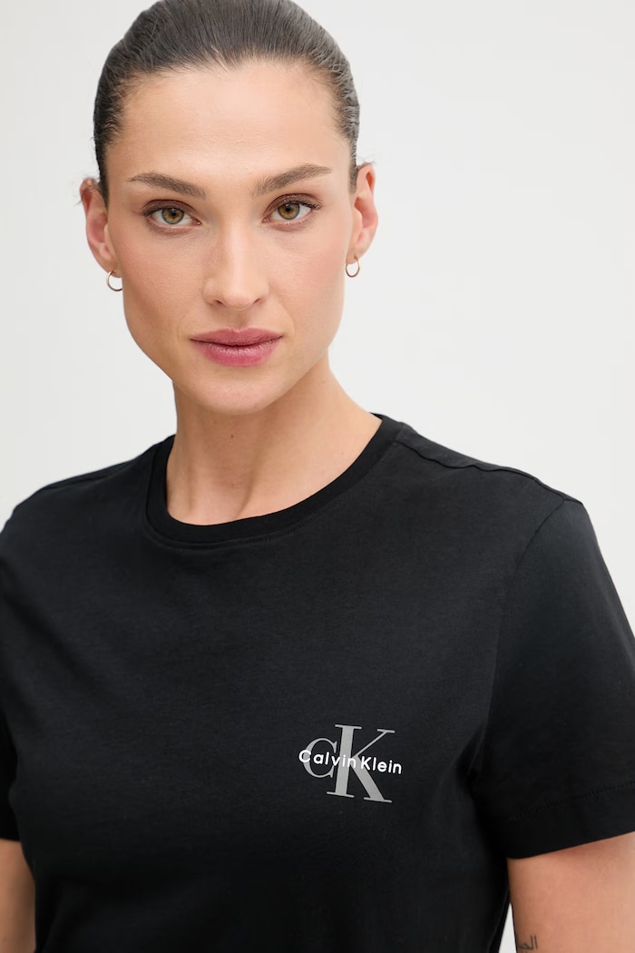 Calvin Klein Jeans t-shirt da donna in cotone pacco da 2 LV047C905G