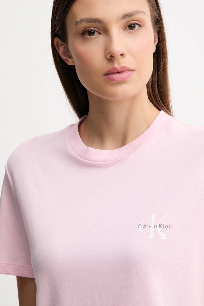 Calvin Klein Jeans tričko dámske bavlnené 2-pak LV047C905G ružová