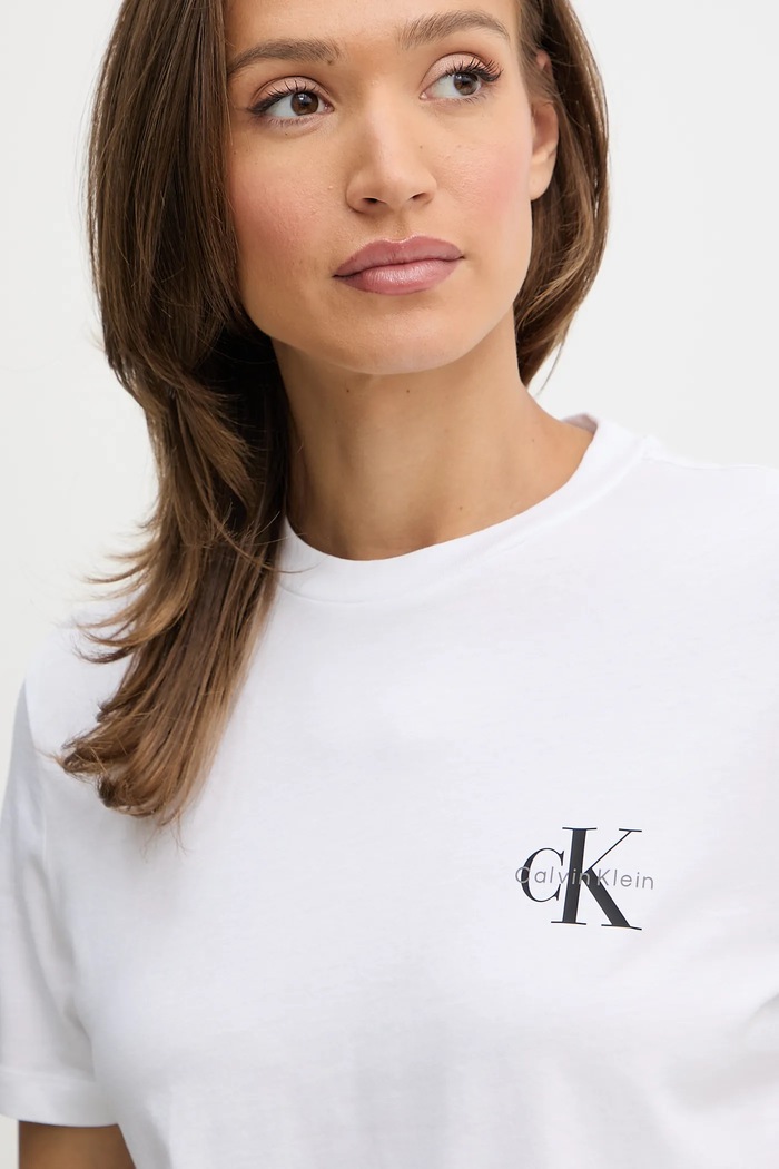 Calvin Klein Jeans tričko dámske bavlnené 2-pak čierna LV047C905G