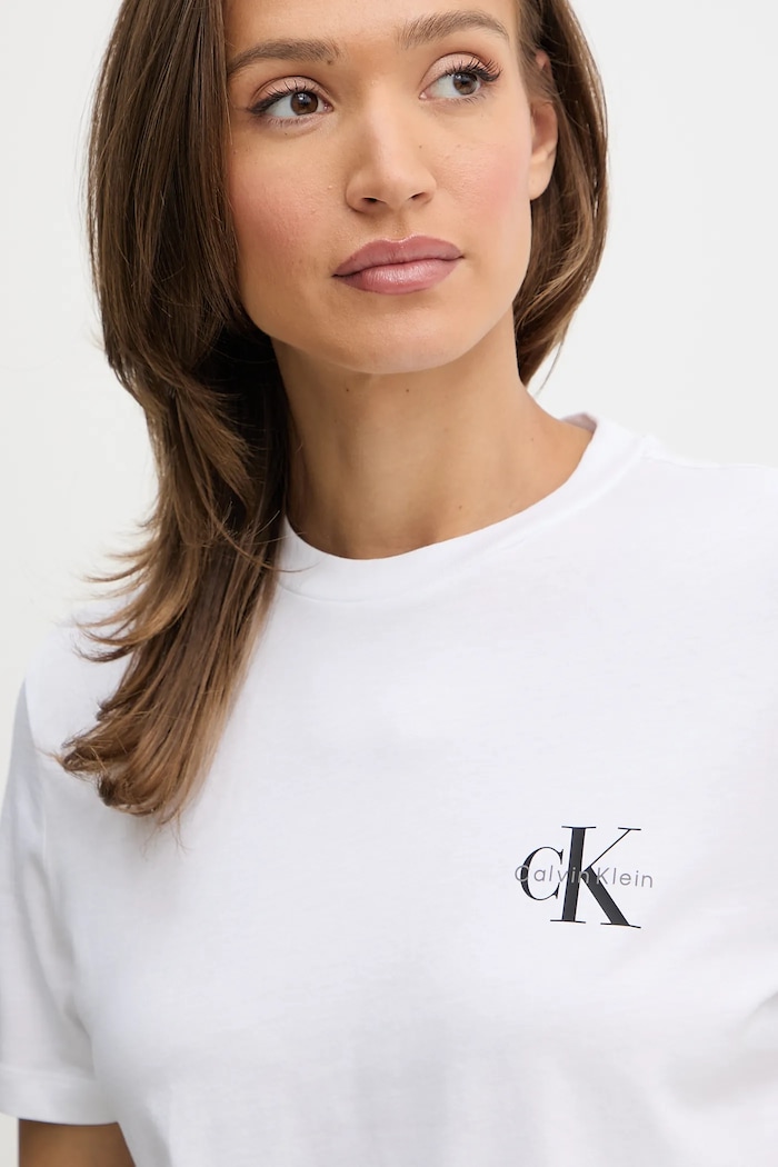 Calvin Klein Jeans tričko dámske bavlnené 2-pak čierna LV047C905G