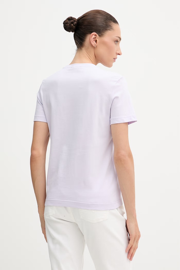 Oblečenie Calvin Klein Jeans basic tričko dámske bavlnené LV047B224G fialová