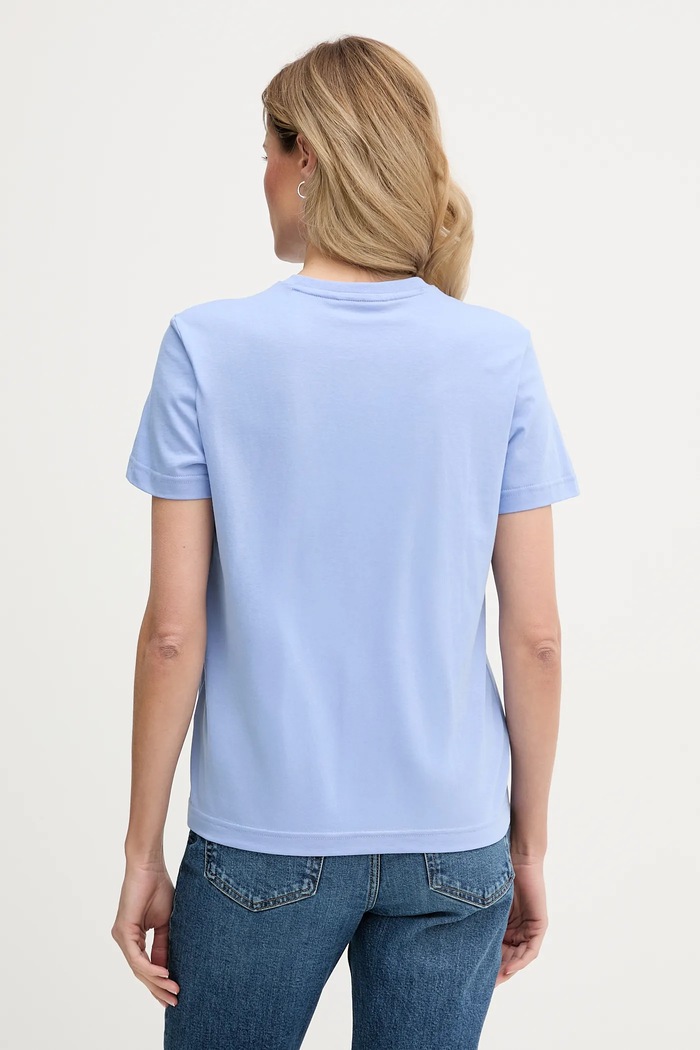 Oblečenie Calvin Klein Jeans basic tričko dámske bavlnené LV047B224G modrá