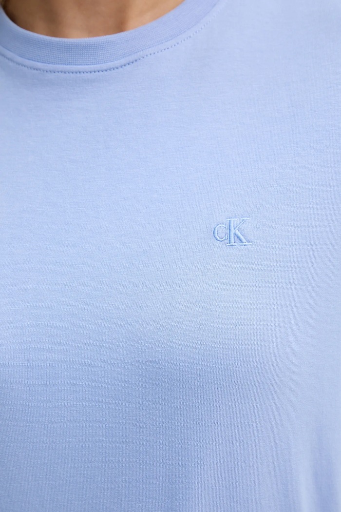 Calvin Klein Jeans basic tričko dámske bavlnené LV047B224G modrá