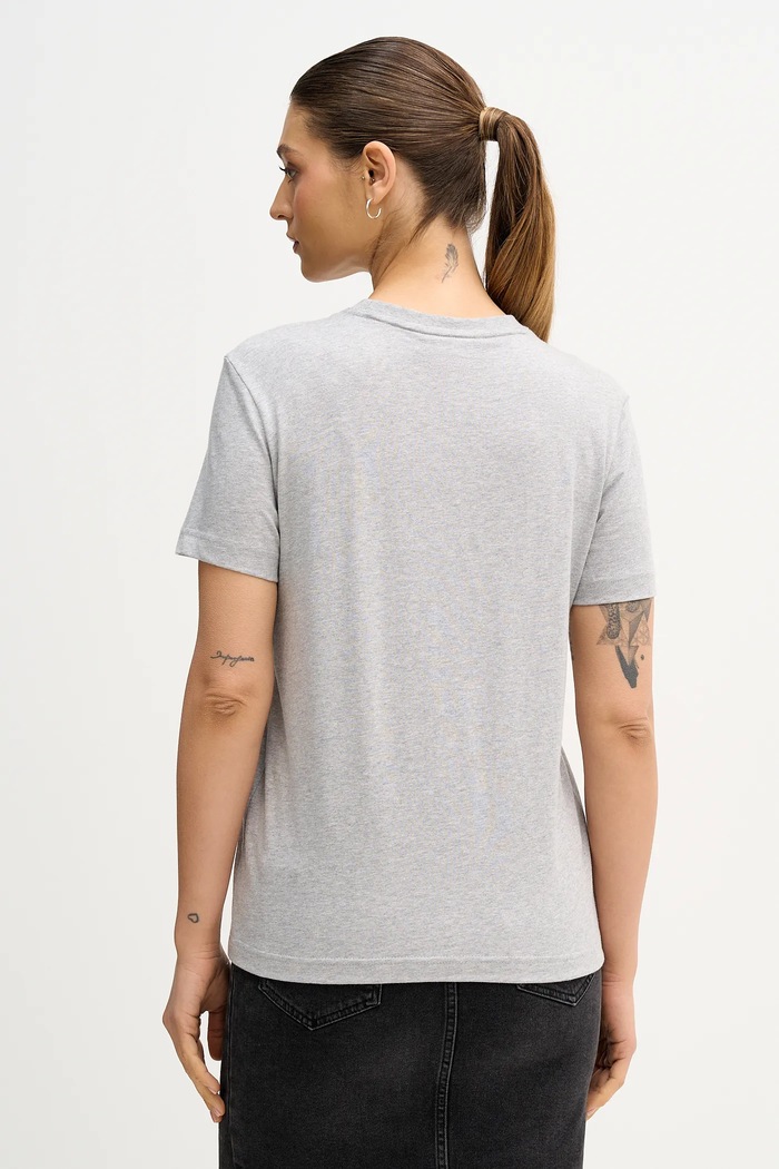 Oblečenie Calvin Klein Jeans basic tričko dámske bavlnené LV047B224G sivá