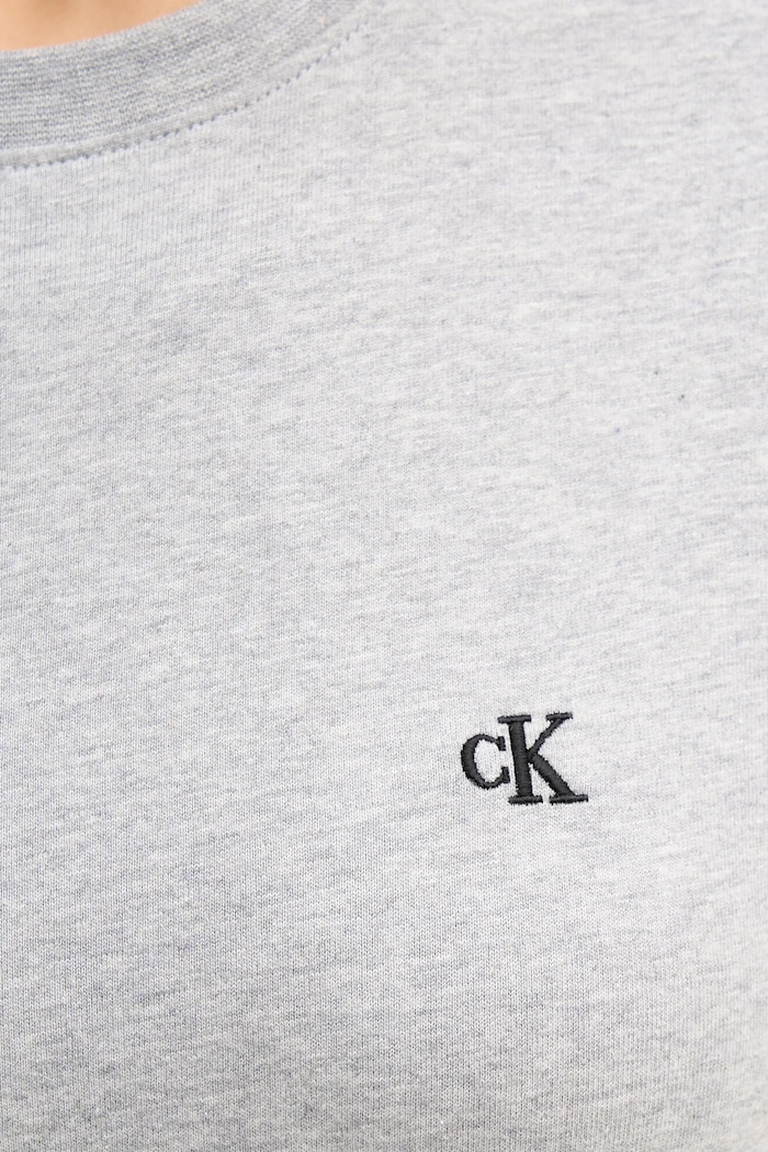 Calvin Klein Jeans basic tričko dámske bavlnené LV047B224G sivá