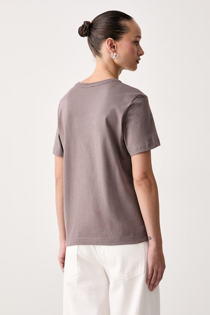 Odzież Calvin Klein Jeans T-shirt basic damski bawełniany LV047B224G brązowy