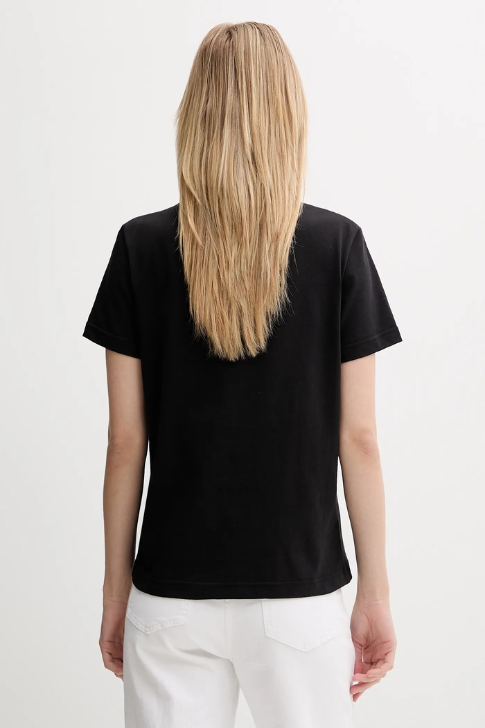 Calvin Klein Jeans basic tričko dámske bavlnené LV047B224G čierna SS26