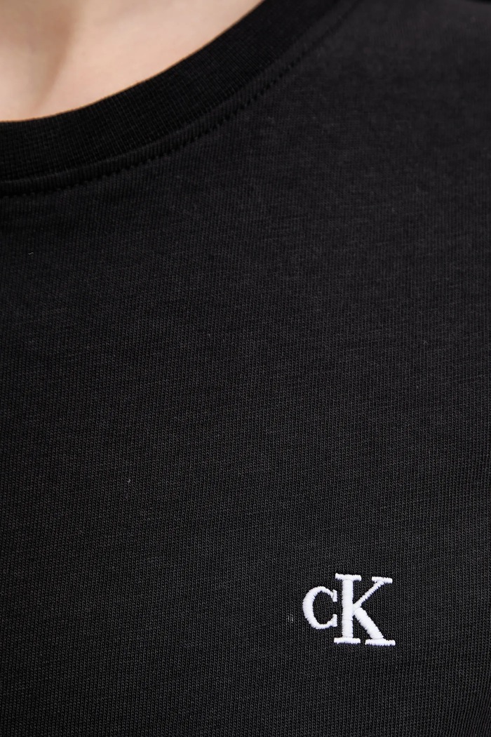 Calvin Klein Jeans basic tričko dámske bavlnené čierna LV047B224G