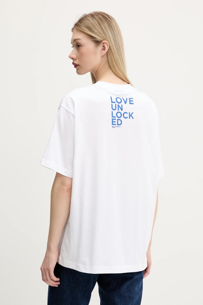 Odzież Karl Lagerfeld Jeans t-shirt bawełniany A3W17055 biały