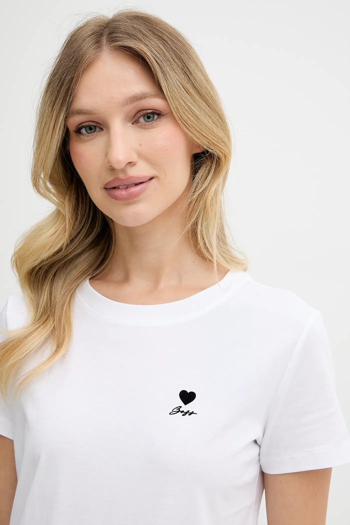 Odzież BOSS Orange T-shirt damski bawełniany C_Esogo_3 50545288 biały
