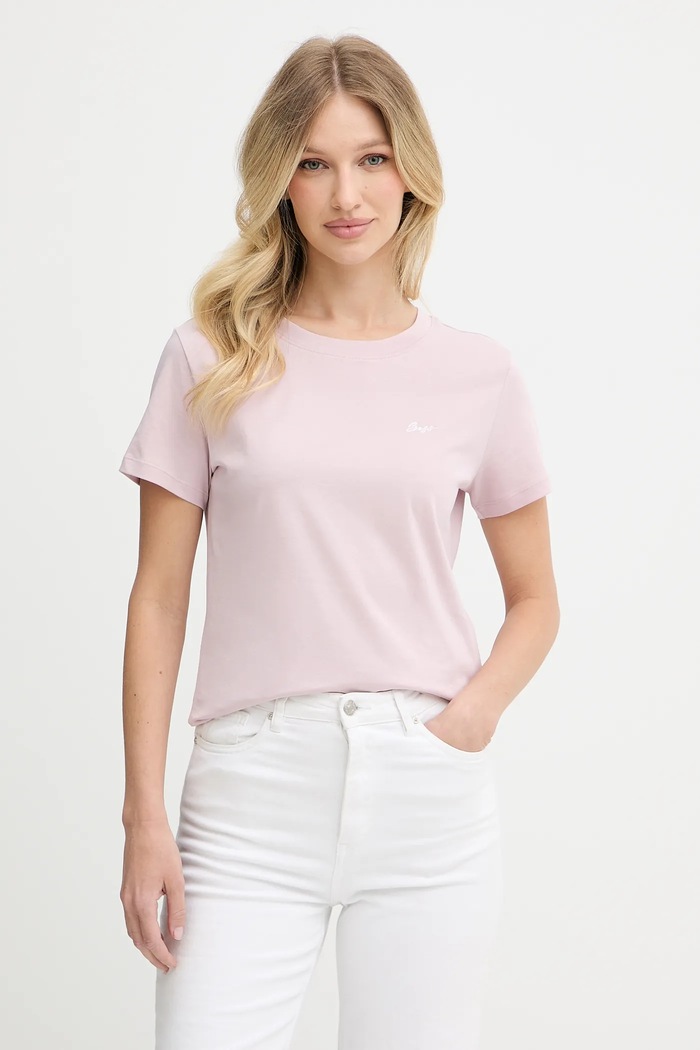 BOSS Orange t-shirt bawełniany C_Esogo_HW bawełna różowy 50554015