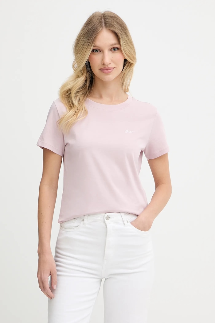 BOSS Orange t-shirt bawełniany C_Esogo_HW bawełna różowy 50554015