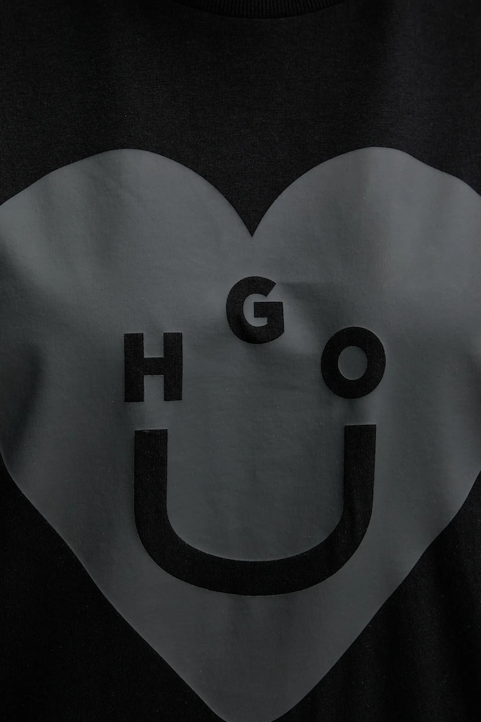 Bavlněné tričko Hugo Blue Vintage Tee_B_5 50545053 černá