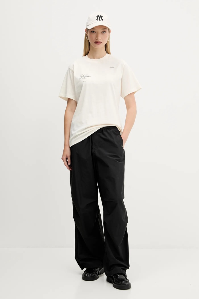 Бавовняна футболка HUGO Vintage Tee_16 50545551 бежевий AW25