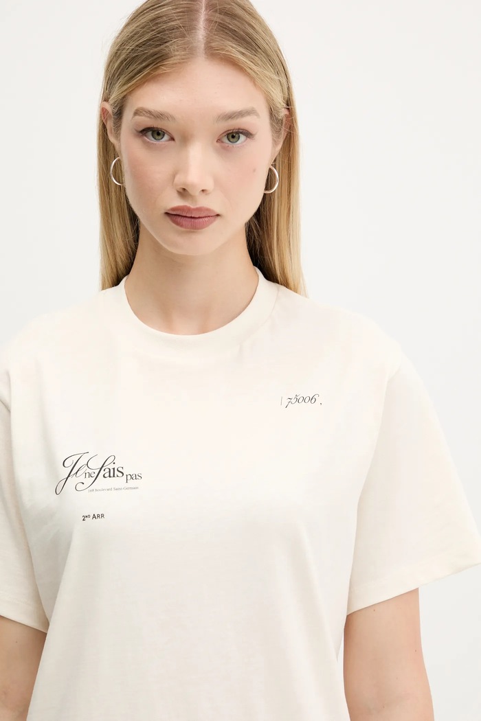 Бавовняна футболка HUGO Vintage Tee_16 бежевий 50545551