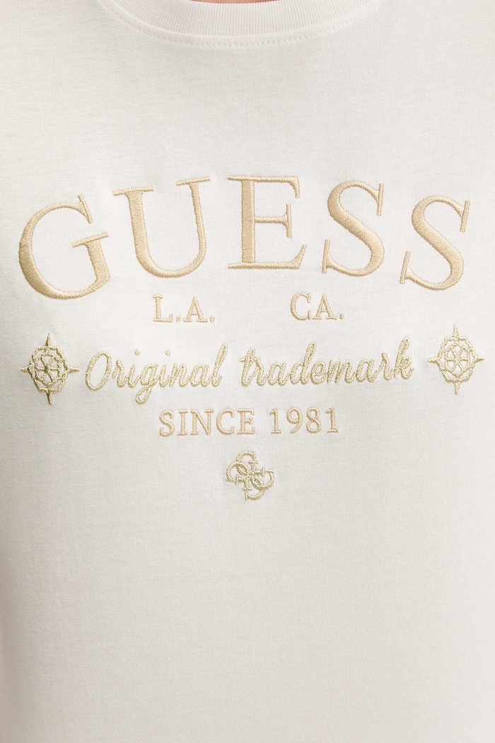 Guess t-shirt bawełniany GLORIA V5YI03.I3Z14 biały