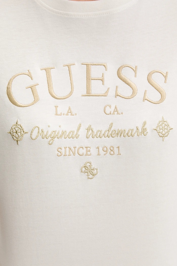 Guess t-shirt bawełniany GLORIA V5YI03.I3Z14 biały
